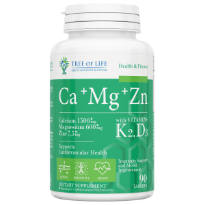 Ca+Mg+Zn with VITAMIN K2, D3 (90таб)